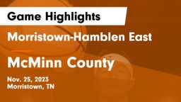 Morristown-Hamblen East  vs McMinn County  Game Highlights - Nov. 25, 2023