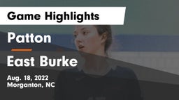 Patton  vs East Burke Game Highlights - Aug. 18, 2022