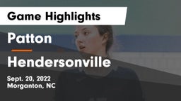 Patton  vs Hendersonville Game Highlights - Sept. 20, 2022
