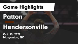Patton  vs Hendersonville Game Highlights - Oct. 13, 2022