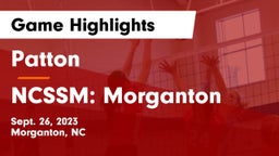 Patton  vs NCSSM: Morganton Game Highlights - Sept. 26, 2023