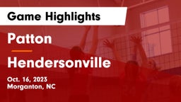Patton  vs Hendersonville Game Highlights - Oct. 16, 2023