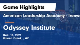 American Leadership Academy - Ironwood vs Odyssey Institute Game Highlights - Dec. 16, 2021