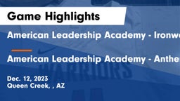 American Leadership Academy - Ironwood vs American Leadership Academy - Anthem South Game Highlights - Dec. 12, 2023