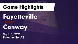Fayetteville  vs Conway  Game Highlights - Sept. 1, 2020