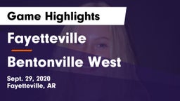 Fayetteville  vs Bentonville West  Game Highlights - Sept. 29, 2020