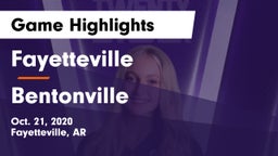 Fayetteville  vs Bentonville  Game Highlights - Oct. 21, 2020