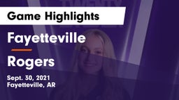 Fayetteville  vs Rogers  Game Highlights - Sept. 30, 2021