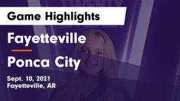 Fayetteville  vs Ponca City  Game Highlights - Sept. 10, 2021