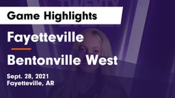 Fayetteville  vs Bentonville West  Game Highlights - Sept. 28, 2021