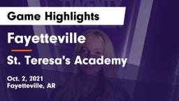 Fayetteville  vs St. Teresa's Academy  Game Highlights - Oct. 2, 2021