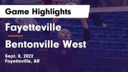 Fayetteville  vs Bentonville West  Game Highlights - Sept. 8, 2022