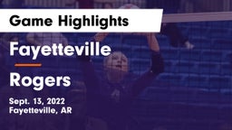 Fayetteville  vs Rogers  Game Highlights - Sept. 13, 2022