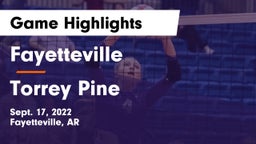 Fayetteville  vs Torrey Pine  Game Highlights - Sept. 17, 2022