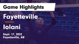 Fayetteville  vs Iolani  Game Highlights - Sept. 17, 2022