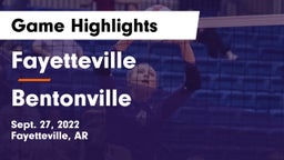 Fayetteville  vs Bentonville  Game Highlights - Sept. 27, 2022