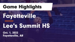 Fayetteville  vs Lee's Summit HS Game Highlights - Oct. 1, 2022
