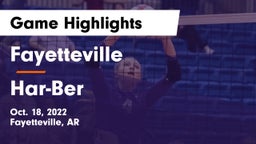 Fayetteville  vs Har-Ber  Game Highlights - Oct. 18, 2022