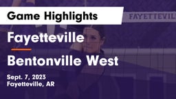 Fayetteville  vs Bentonville West  Game Highlights - Sept. 7, 2023