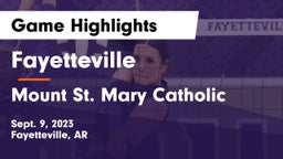 Fayetteville  vs Mount St. Mary Catholic  Game Highlights - Sept. 9, 2023