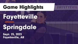 Fayetteville  vs Springdale  Game Highlights - Sept. 25, 2023