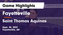 Fayetteville  vs Saint Thomas Aquinas  Game Highlights - Sept. 30, 2023
