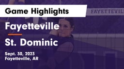 Fayetteville  vs St. Dominic  Game Highlights - Sept. 30, 2023