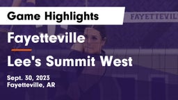 Fayetteville  vs Lee's Summit West  Game Highlights - Sept. 30, 2023