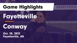 Fayetteville  vs Conway Game Highlights - Oct. 28, 2023