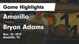 Amarillo  vs Bryan Adams  Game Highlights - Nov. 23, 2019