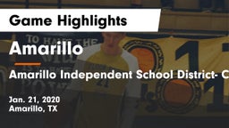Amarillo  vs Amarillo Independent School District- Caprock  Game Highlights - Jan. 21, 2020
