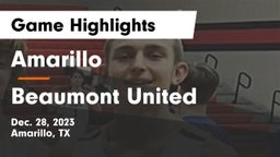 Amarillo  vs Beaumont United Game Highlights - Dec. 28, 2023