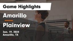 Amarillo  vs Plainview  Game Highlights - Jan. 19, 2024
