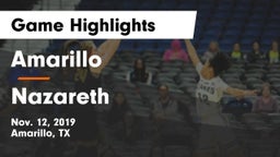 Amarillo  vs Nazareth  Game Highlights - Nov. 12, 2019