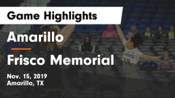 Amarillo  vs Frisco Memorial  Game Highlights - Nov. 15, 2019