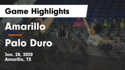 Amarillo  vs Palo Duro  Game Highlights - Jan. 28, 2020