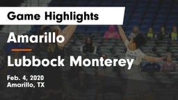 Amarillo  vs Lubbock Monterey  Game Highlights - Feb. 4, 2020