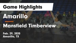 Amarillo  vs Mansfield Timberview  Game Highlights - Feb. 29, 2020