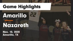 Amarillo  vs Nazareth  Game Highlights - Nov. 10, 2020