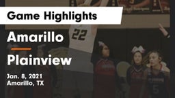 Amarillo  vs Plainview  Game Highlights - Jan. 8, 2021