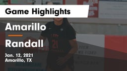 Amarillo  vs Randall  Game Highlights - Jan. 12, 2021