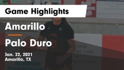 Amarillo  vs Palo Duro  Game Highlights - Jan. 22, 2021