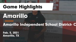 Amarillo  vs Amarillo Independent School District- Caprock  Game Highlights - Feb. 5, 2021