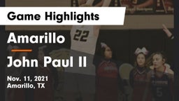 Amarillo  vs John Paul II  Game Highlights - Nov. 11, 2021
