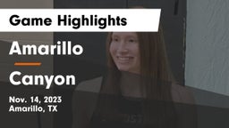 Amarillo  vs Canyon  Game Highlights - Nov. 14, 2023