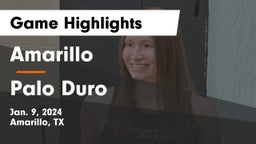 Amarillo  vs Palo Duro  Game Highlights - Jan. 9, 2024