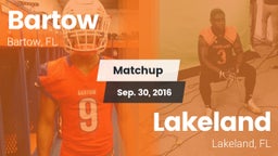 Matchup: Bartow  vs. Lakeland  2016