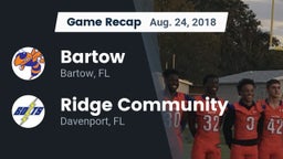 Recap: Bartow  vs. Ridge Community  2018