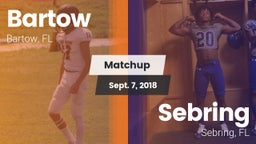 Matchup: Bartow  vs. Sebring  2018
