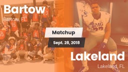 Matchup: Bartow  vs. Lakeland  2018